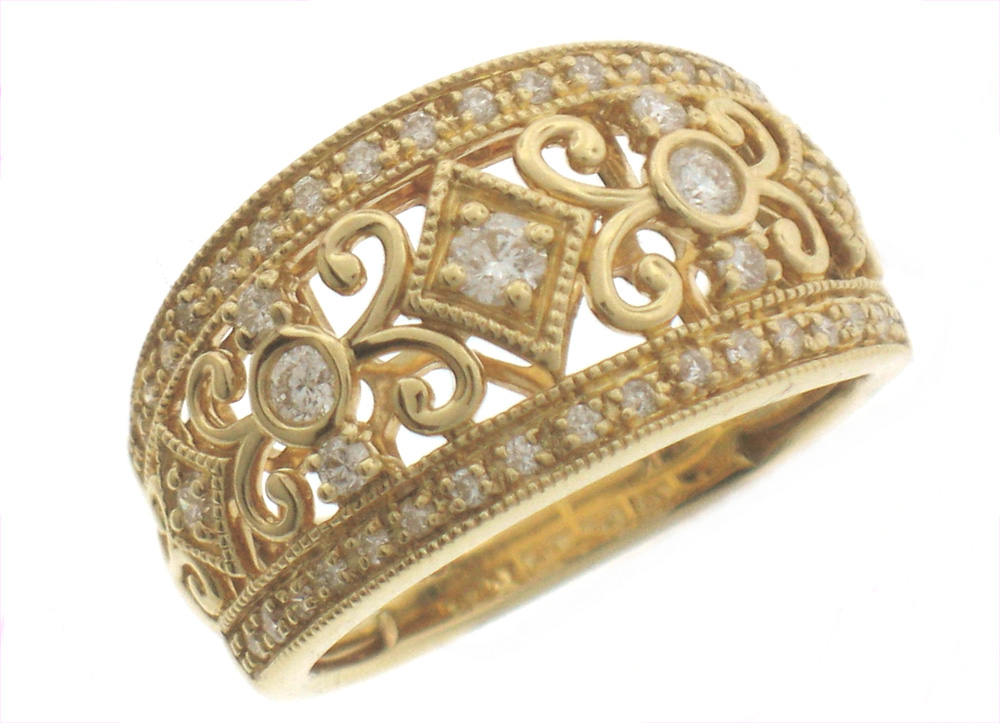 Women's Diamond & Sapphire Flower Style Right Hand Ring Cocktail Ring In  18K Yellow Gold | Glamorous engagement rings, Beautiful engagement rings, Women  diamond