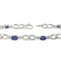 10k gold Ruby, Sapphire, or Emerald gemstone and diamond bracelet with 5x3mm oval shape gemstones of your choice (WBRC12)