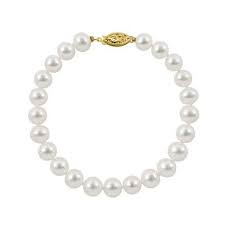 Bracelet perles de 5.5-6mm et diamants