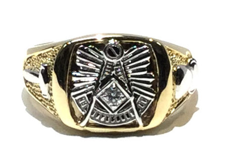 Men's 925 Sterling Silver 14k 8mm Masonic Past Master Mason Ring |  surprizeflori.md