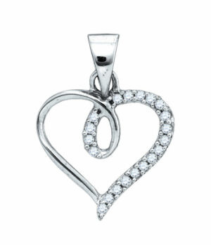 white, yellow, or rose gold Diamond Heart pendant 1/4ctw (wpd141 ...