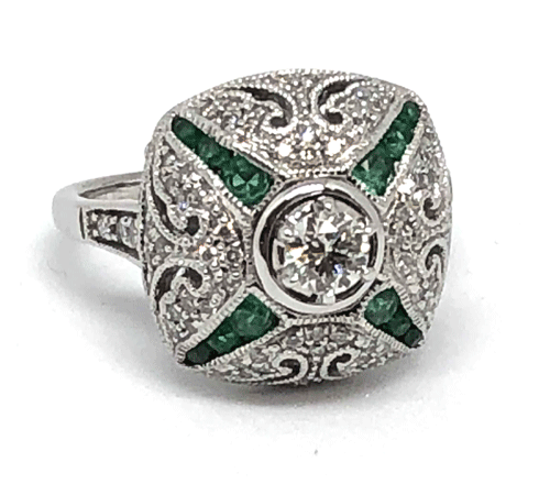 Vintage Emerald Engagement Rings & Wedding Bands – Andria Barboné Jewelry