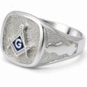 Sterling Silver masonic ring (WGR531SS) (usually ships in 3-5 business days)