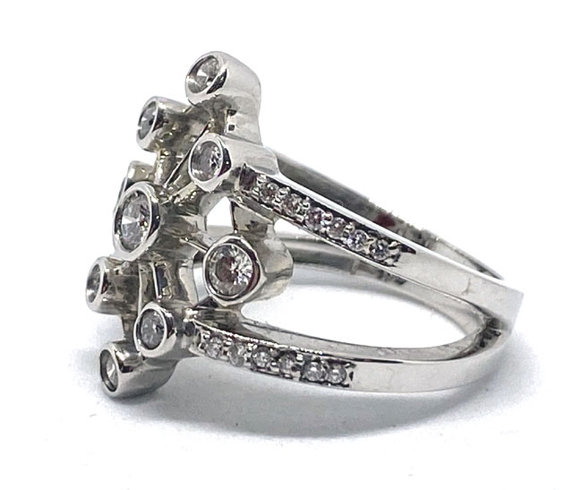 14 karat white gold diamond fashion ring .53ctw (dr338-x) - Brocks Jewelers