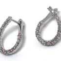 14 karat White, yellow or rose gold 1.00ctw diamond twist earrings (WER908)