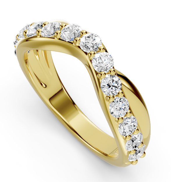 14 karat white, yellow or rose gold curve matching Diamond band .10ctw, .25ctw, .50ctw, 1.00ctw (wdr181) - Image 5