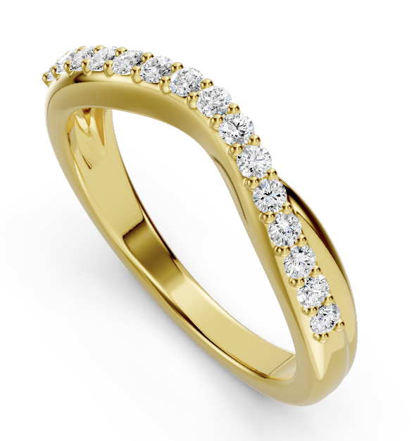14 karat white, yellow or rose gold curve matching Diamond band .10ctw, .25ctw, .50ctw, 1.00ctw (wdr181) - Image 3