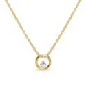 14k white, yellow, or rose gold .10ctw circle diamond solitaire pendant SI2/G-H (WPD243)