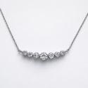 14k white, yellow, or rose gold .75ctw graduated 7 stone necklace (WPD244)