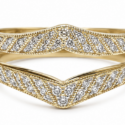 14 karat yellow or white gold diamond ring guard/solitaire enhancer .20ctw (WDR186)