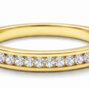 14karat white or yellow gold 14 stone channel set diamond band .33ctw (WDR933)