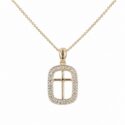 .11ctw diamond cross necklace with 16–18 inch chain (wpd250)